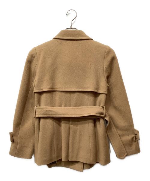 BLUE LABEL CRESTBRIDGE（ブルーレーベルクレストブリッジ）BLUE LABEL CRESTBRIDGE (ブルーレーベルクレストブリッジ) スペリオルメルトンショートコート ベージュ サイズ:36の古着・服飾アイテム