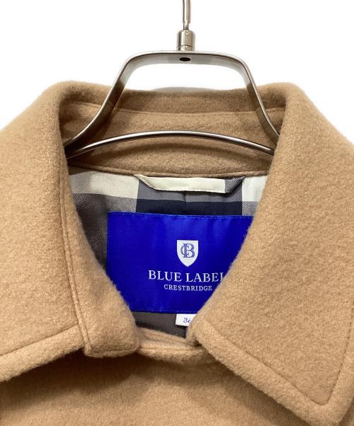 BLUE LABEL CRESTBRIDGE（ブルーレーベルクレストブリッジ）BLUE LABEL CRESTBRIDGE (ブルーレーベルクレストブリッジ) スペリオルメルトンショートコート ベージュ サイズ:36の古着・服飾アイテム