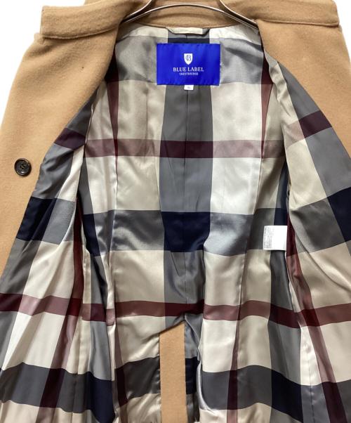 BLUE LABEL CRESTBRIDGE（ブルーレーベルクレストブリッジ）BLUE LABEL CRESTBRIDGE (ブルーレーベルクレストブリッジ) スペリオルメルトンショートコート ベージュ サイズ:36の古着・服飾アイテム