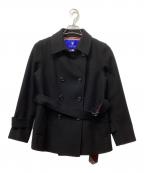 BLUE LABEL CRESTBRIDGEブルーレーベルクレストブリッジ）の古着「スペリオルメルトンショートコート」｜ブラック