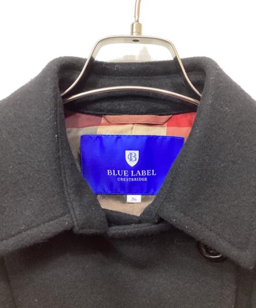 BLUE LABEL CRESTBRIDGE（ブルーレーベルクレストブリッジ）BLUE LABEL CRESTBRIDGE (ブルーレーベルクレストブリッジ) スペリオルメルトンショートコート ブラック サイズ:36の古着・服飾アイテム