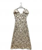 Snidelスナイデル）の古着「リボンスリーブデザインワンピース」｜ベージュ