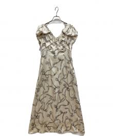 Snidel（スナイデル）の古着「リボンスリーブデザインワンピース」｜ベージュ