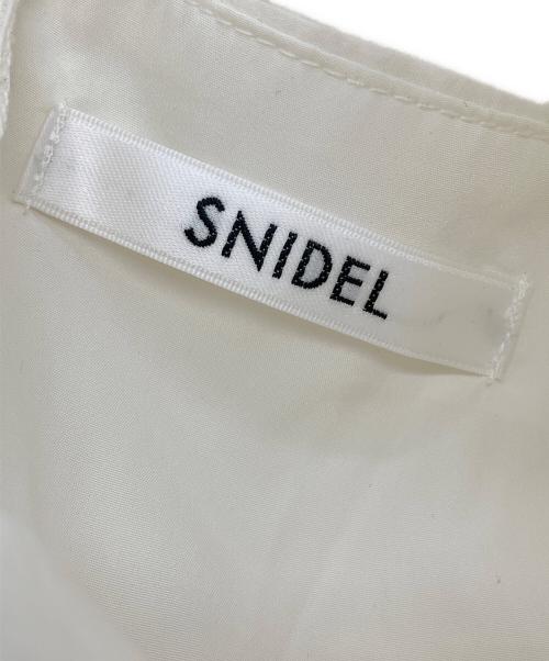 Snidel（スナイデル）Snidel (スナイデル) リボンショルダーウエストリブワンピース ホワイト サイズ:1の古着・服飾アイテム