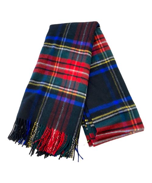 JOHNSTONS OF ELGIN（ジョンストンズオブエルガン）JOHNSTONS OF ELGIN (ジョンストンズオブエルガン) green label relaxing (グリーンレーベルリラクシング) 大判ストール マルチカラーの古着・服飾アイテム