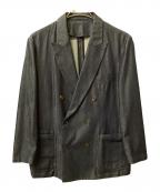 CABANキャバン）の古着「コットンデニム ダブルブレストジャケット」｜インディゴ