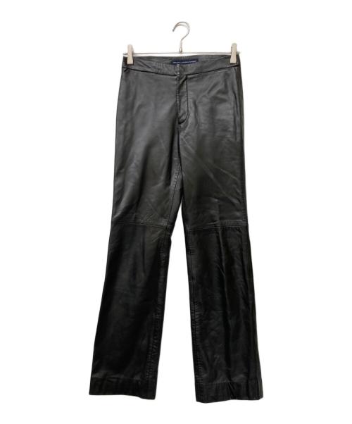 RALPH LAUREN SPORT（ラルフローレン スポーツ）RALPH LAUREN SPORT (ラルフローレン スポーツ) ラムレザーパンツ ブラック サイズ:W64の古着・服飾アイテム
