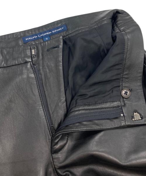 RALPH LAUREN SPORT（ラルフローレン スポーツ）RALPH LAUREN SPORT (ラルフローレン スポーツ) ラムレザーパンツ ブラック サイズ:W64の古着・服飾アイテム