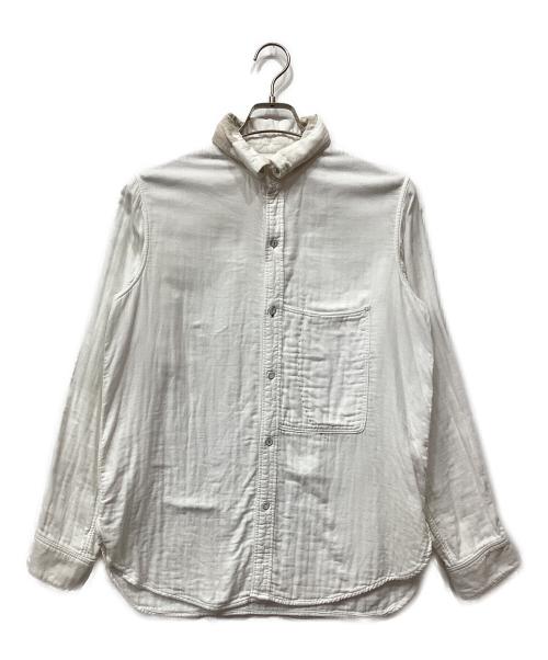 FUNSET OF ART（ファンセットオブアート）FUNSET OF ART (ファンセットオブアート) パッチワークシャツ ホワイト サイズ:Sの古着・服飾アイテム