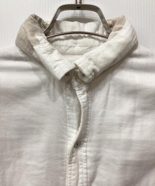 FUNSET OF ART（ファンセットオブアート）FUNSET OF ART (ファンセットオブアート) パッチワークシャツ ホワイト サイズ:Sの古着・服飾アイテム