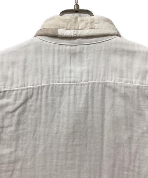 FUNSET OF ART（ファンセットオブアート）FUNSET OF ART (ファンセットオブアート) パッチワークシャツ ホワイト サイズ:Sの古着・服飾アイテム