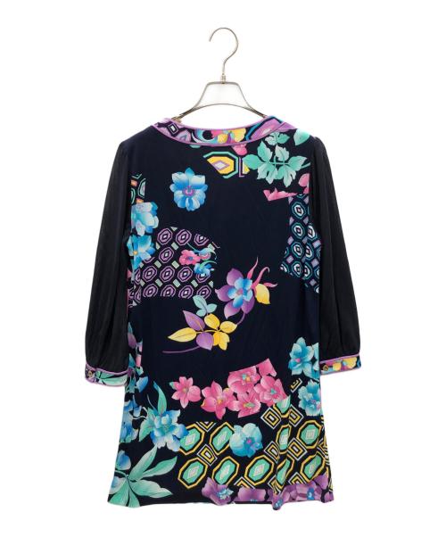 LEONARD（レオナール）LEONARD (レオナール) 総柄チュニック ブラック サイズ:40の古着・服飾アイテム