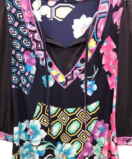 LEONARD（レオナール）LEONARD (レオナール) 総柄チュニック ブラック サイズ:40の古着・服飾アイテム