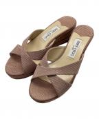 JIMMY CHOOジミーチュウ）の古着「クロスサンダル」｜ピンク