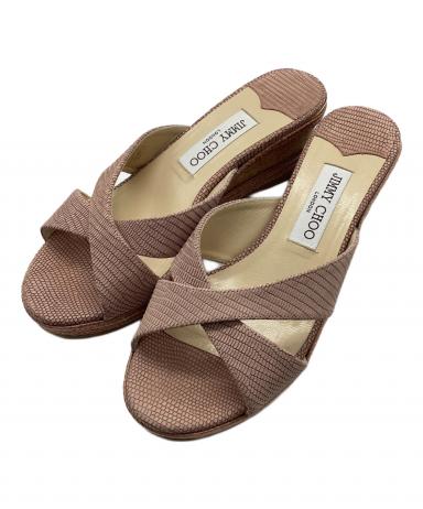 中古・古着通販】JIMMY CHOO (ジミーチュウ) クロスサンダル ピンク