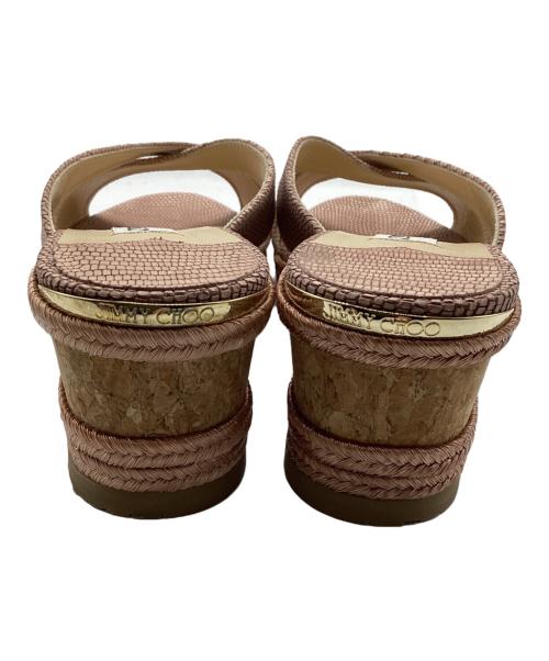 JIMMY CHOO（ジミーチュウ）JIMMY CHOO (ジミーチュウ) クロスサンダル ピンク サイズ:38の古着・服飾アイテム
