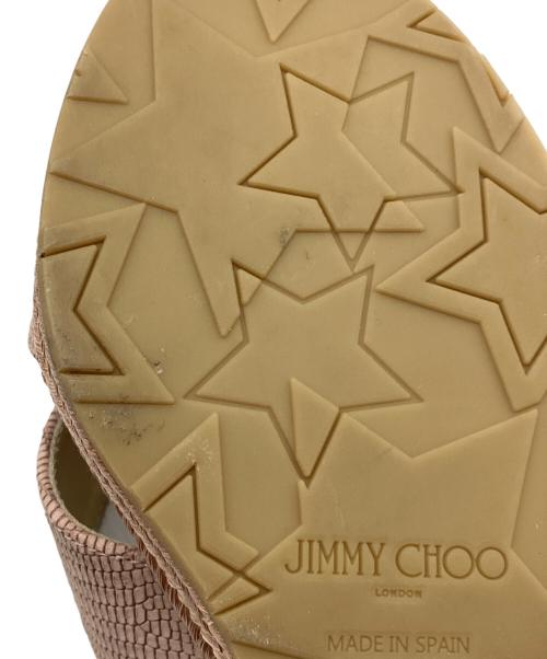 JIMMY CHOO（ジミーチュウ）JIMMY CHOO (ジミーチュウ) クロスサンダル ピンク サイズ:38の古着・服飾アイテム