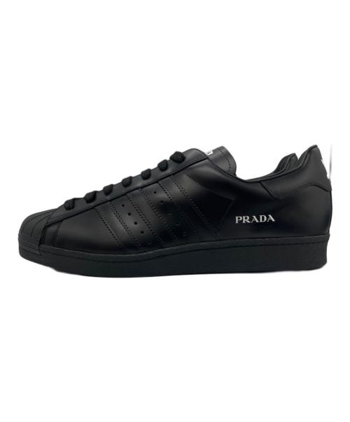 PRADA（プラダ）PRADA (プラダ) adidas Originals (アディダスオリジナル) X SUPERSTAR 'CORE BLACK'　X スーパースター 'コア ブラック'  ブラック サイズ:30.5の古着・服飾アイテム