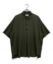 Graphpaper（グラフペーパー）の古着「Viscose Ponte S/S Yoke Sleeve Shirt」｜グリーン