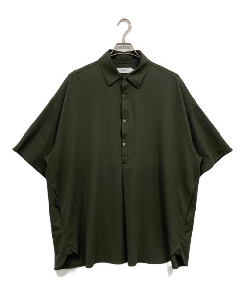 Graphpaper（グラフペーパー）Graphpaper (グラフペーパー) Viscose Ponte S/S Yoke Sleeve Shirt グリーン サイズ:Freeの古着・服飾アイテム