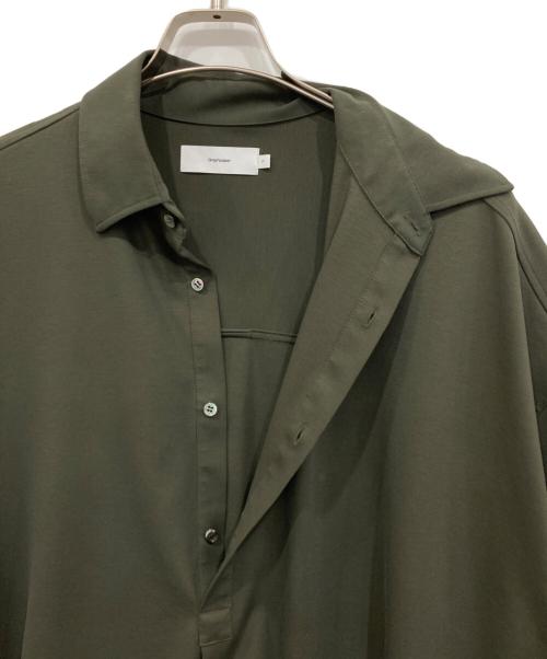 Graphpaper（グラフペーパー）Graphpaper (グラフペーパー) Viscose Ponte S/S Yoke Sleeve Shirt グリーン サイズ:Freeの古着・服飾アイテム