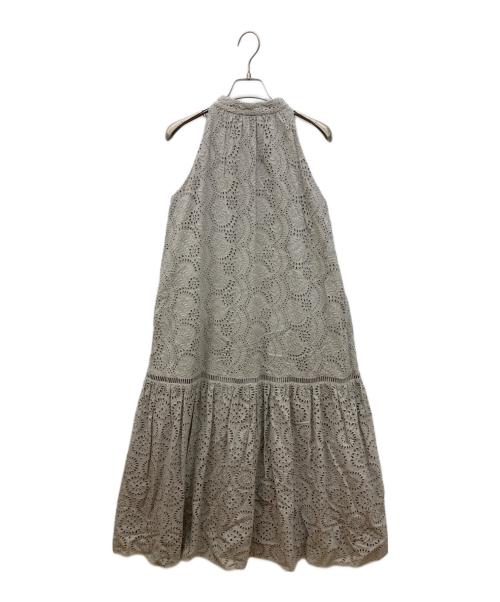 HER LIP TO（ハーリップトゥ）Her lip to (ハーリップトゥ) Lace-Trimmed Belted Dress グレー サイズ:Ｓの古着・服飾アイテム