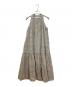Her lip to（ハーリップトゥ）の古着「Lace-Trimmed Belted Dress」｜グレー
