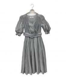 HER LIP TO（ハーリップトゥ）の古着「Airy Volume Sleeve Dress」｜ブルー
