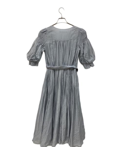HER LIP TO（ハーリップトゥ）Her lip to (ハーリップトゥ) Airy Volume Sleeve Dress ブルー サイズ:Sの古着・服飾アイテム