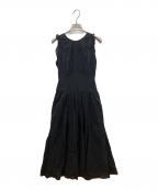 HER LIP TOハーリップトゥ）の古着「Back Lace-Up Cotton Long Dress」｜ブラック