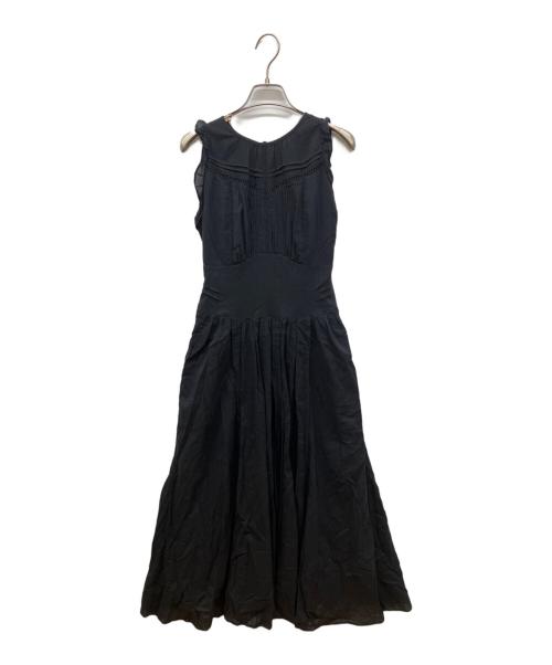 HER LIP TO（ハーリップトゥ）HER LIP TO (ハーリップトゥ) Back Lace-Up Cotton Long Dress ブラック サイズ:Ｓの古着・服飾アイテム