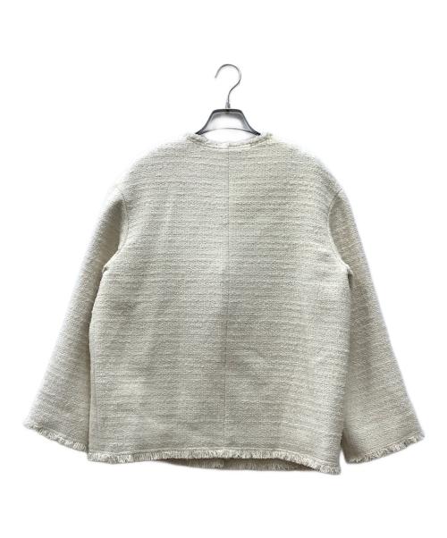journal standard L'essage（ジャーナルスタンダード レサージュ）journal standard L'essage (ジャーナルスタンダード レサージュ) GIOLICA MIXツイードWIDEジャケット アイボリー サイズ:FREE 未使用品の古着・服飾アイテム