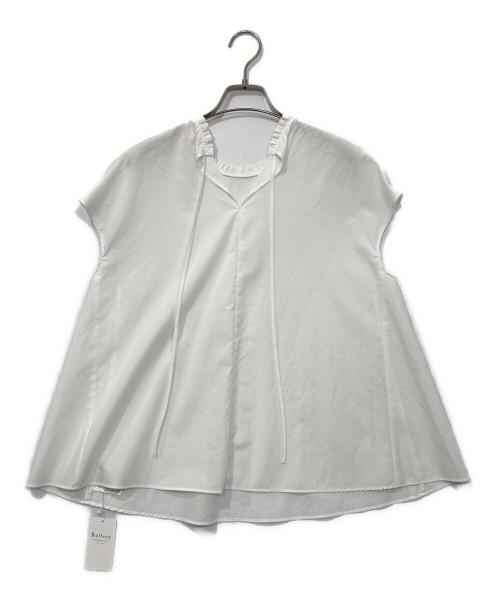 BALLSEY（ボールジィ）BALLSEY (ボールジィ) プロセスドコットン Aラインブラウス ホワイト サイズ:36の古着・服飾アイテム