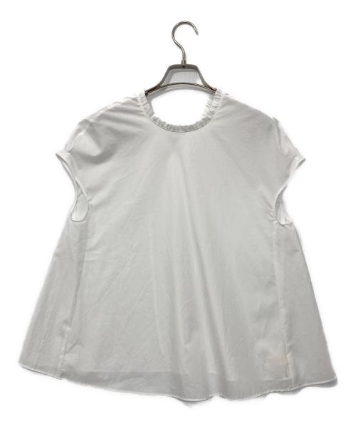 BALLSEY（ボールジィ）BALLSEY (ボールジィ) プロセスドコットン Aラインブラウス ホワイト サイズ:36の古着・服飾アイテム