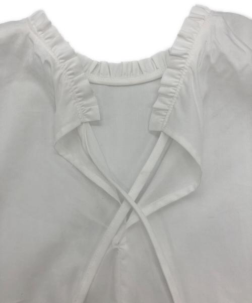 BALLSEY（ボールジィ）BALLSEY (ボールジィ) プロセスドコットン Aラインブラウス ホワイト サイズ:36の古着・服飾アイテム