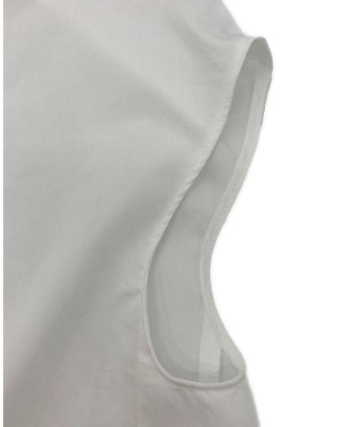 BALLSEY（ボールジィ）BALLSEY (ボールジィ) プロセスドコットン Aラインブラウス ホワイト サイズ:36の古着・服飾アイテム