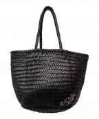 SAINT CHRISTOPHERセント クリストファー）の古着「レザーカゴバッグ」｜ブラック