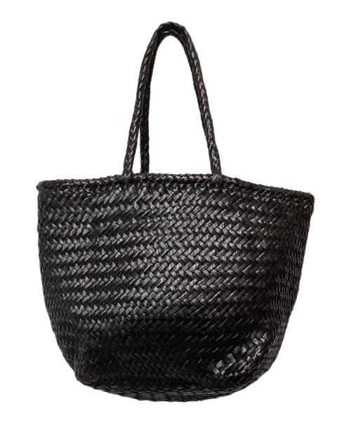 SAINT CHRISTOPHER（セント クリストファー）SAINT CHRISTOPHER (セント クリストファー) レザーカゴバッグ ブラックの古着・服飾アイテム