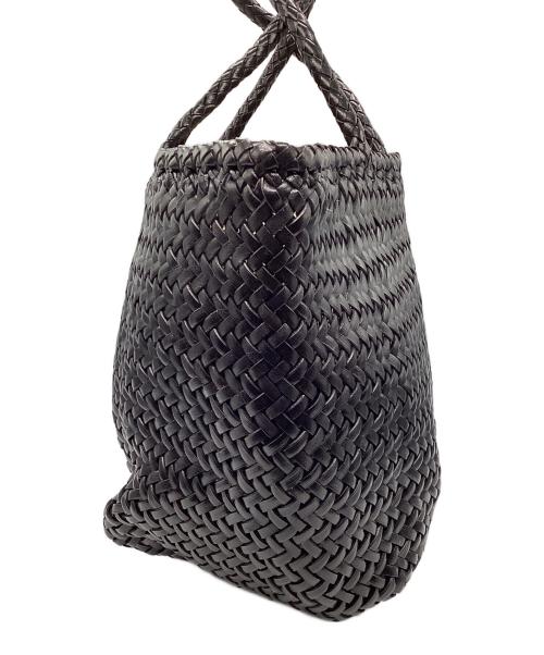 SAINT CHRISTOPHER（セント クリストファー）SAINT CHRISTOPHER (セント クリストファー) レザーカゴバッグ ブラックの古着・服飾アイテム