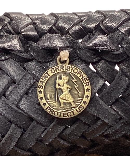 SAINT CHRISTOPHER（セント クリストファー）SAINT CHRISTOPHER (セント クリストファー) レザーカゴバッグ ブラックの古着・服飾アイテム