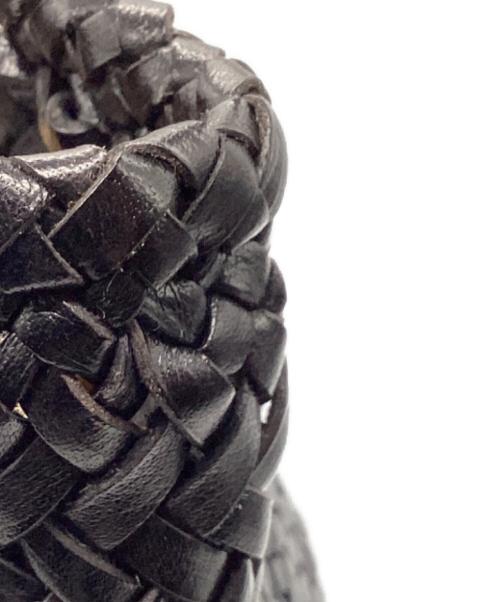 SAINT CHRISTOPHER（セント クリストファー）SAINT CHRISTOPHER (セント クリストファー) レザーカゴバッグ ブラックの古着・服飾アイテム