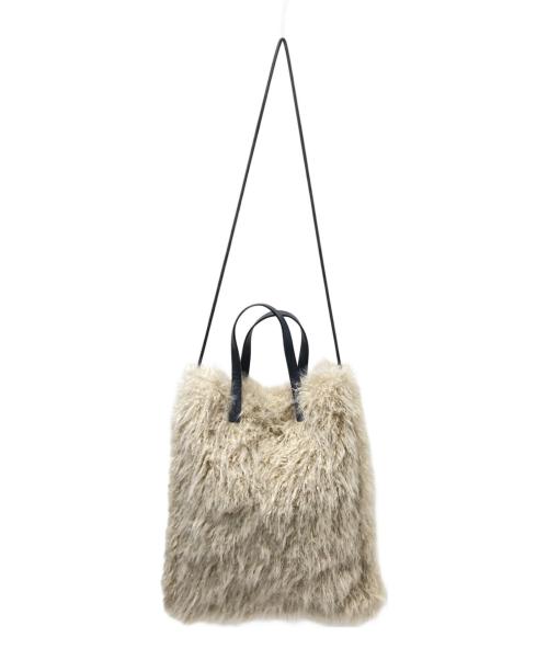 UNITED ARROWS（ユナイテッドアローズ）UNITED ARROWS (ユナイテッドアローズ) フェイクファートートバッグ ベージュ サイズ:下記参照の古着・服飾アイテム