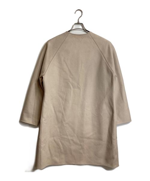 theory（セオリー）theory (セオリー) ノーカラーコート NEW DIVIDE アウター　ウールコート　カシミヤ混　21SS ベージュ サイズ:Sの古着・服飾アイテム