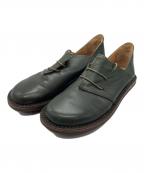 Trippenトリッペン）の古着「レザーシューズ ハーフェル」｜グリーン