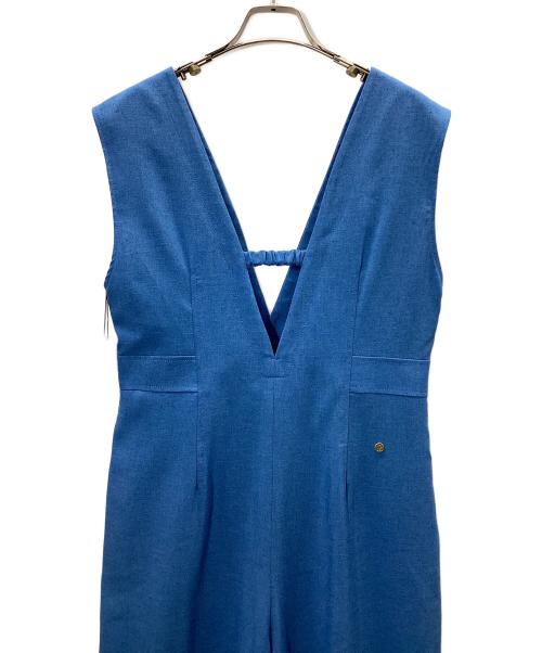 MUVEIL（ミュベール）MUVEIL (ミュベール) 水しぶきビジューサロペット ブルー サイズ:38の古着・服飾アイテム