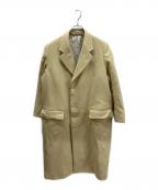 AURALEEオーラリー）の古着「ダブルクロスライトメルトンチェスター コート」｜イエロー