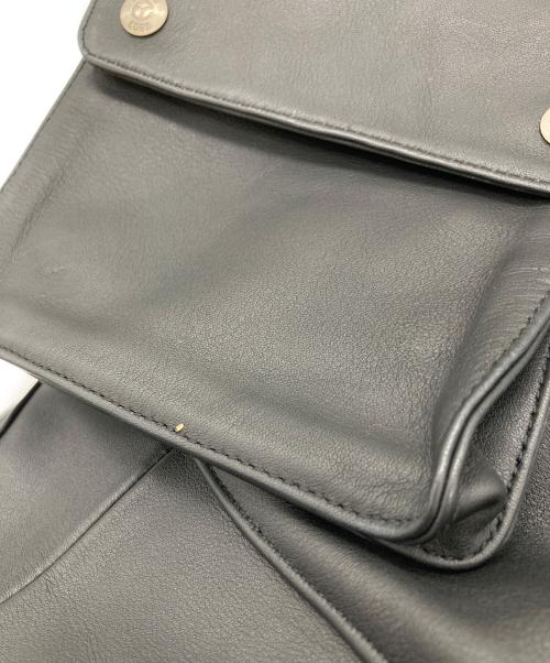 YELLOW CORN（イエローコーン）YeLLOW CORN (イエローコーン) チタニウムレザーパンツ　バイクパンツ　モータースポーツ ブラック サイズ:Lの古着・服飾アイテム