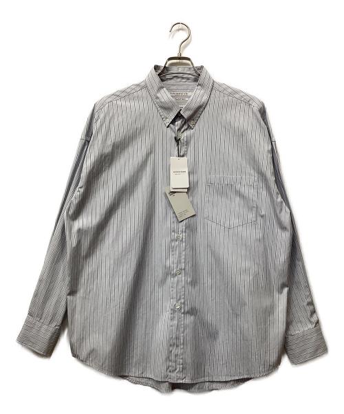 JOURNAL STANDARD TRISECT（ジャーナルスタンダード トライセクト）JOURNAL STANDARD TRISECT (ジャーナルスタンダード トライセクト) THOMAS MASON (トーマスメイソン) FAT ボタンダウンシャツ グレー サイズ:Sの古着・服飾アイテム