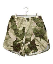 Jungle Gurl（ジャングルガール）の古着「Kilikopela BLACK BANANA LEAF ショーツ」｜グリーン