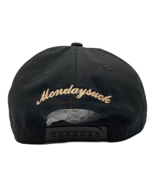 MONDAYSUCK（マンデーサック）mondaysuck (マンデーサック) キャップ ブラックの古着・服飾アイテム